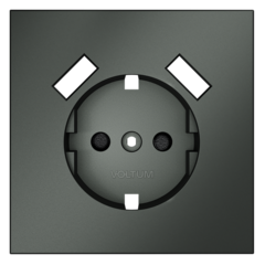 VLS000906 Накладка для розетки с заземлением и защитными шторками, с USB A+A, S70 (титан). (ТМ Maytoni)