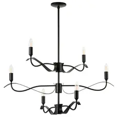 733267 Люстра RAGNO 6х40W E14 ЧЕРНЫЙ МАТОВЫЙ Lightstar