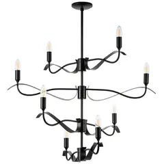 733287 Люстра RAGNO 8х40W E14 ЧЕРНЫЙ МАТОВЫЙ Lightstar