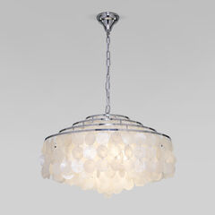 Умная люстра с перламутром 3535/6 хром / перламутр