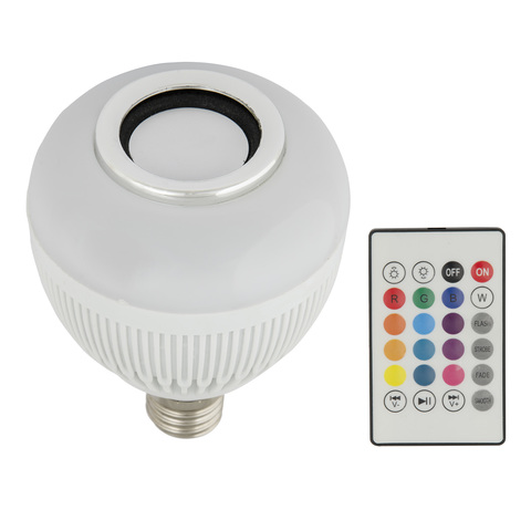 ULI-Q340 8W/RGB/E27 WHITE Светодиодный светильник Диско, с динамиком и Bluetooth. 220В. Белый. ТМ Volpe