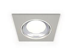 Комплект встраиваемого светильника XC7633061 SGR/PSL серый песок/серебро полированное MR16 GU5.3 (C7633, N7022)