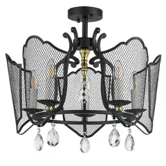 744057 Люстра CASTELLO 5х40W E14 ЧЕРНЫЙ/ЗОЛОТО Lightstar