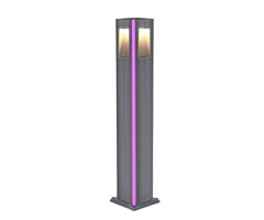 09210-F(220V),16(10) Светильник уличный Крисми серый 220V w12*12 h80 Led 4*3W (4000K) Декоративная подсветка розовая.