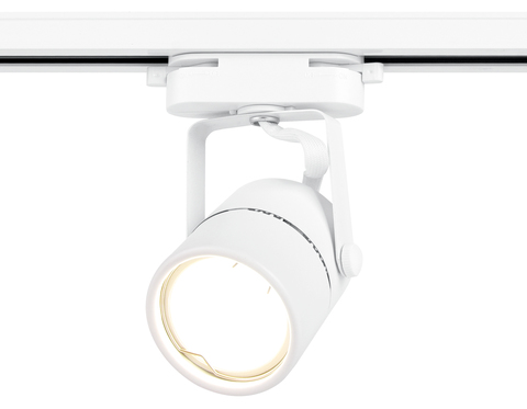 Трековый однофазный светильник со сменной лампой GL5101 WH белый GU10 max 12W