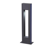 09208-F(220V),16(05) Светильник уличный Грайни серый 220V w18*8 h80 Led 5W (4000K) Декоративная подсветка синяя.