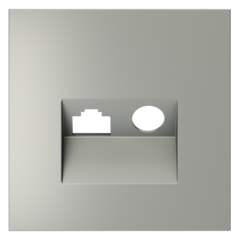 VLS002705 Накладка для розетки TV+RJ45 кат. 6, S70 (сталь). (ТМ Maytoni)