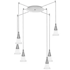 757069 Люстра CONE 6х40W GU10 ХРОМ/ПРОЗРАЧНО-МАТОВЫЙ Lightstar