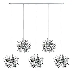 L5PL721134 Подвес пятерной линейный EXTRA 5x3x5W(led) G9  (721134 - 5 + 572164 -1) ХРОМ Lightstar