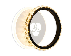 Настенный светодиодный светильник с хрусталем FA228 WH белый LED 4200K+4200K/6400K 28W 220*170*50