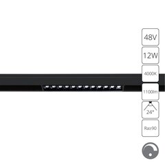 Магнитный трековый светильник Arte Lamp LINEA 0.1-10V A4684PL-1BK, 1хLED