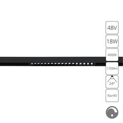 Магнитный трековый светильник Arte Lamp LINEA 0.1-10V A4685PL-1BK, 1хLED