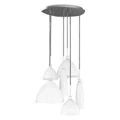 810160 Подвес AGOLA 6х40W E14 ХРОМ/БЕЛЫЙ Lightstar