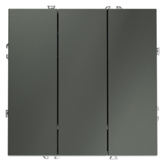 VLS030106 Выключатель встраиваемый VOLTUM S70 трехклавишный 10А, (титан) (ТМ Maytoni)