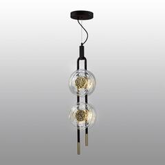 5407/23L MODERN ODL_EX24 135 черный/золотой/металл/стекло Подвес LED 23W 3000K 1940Лм MAGNET
