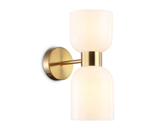 Светильник настенный LH56097/2 BS/FR латунь/белый матовый E14*2 max 40W 215*120*300