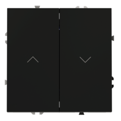 VLS020708 Выключатель встраиваемый VOLTUM S70 для жалюзи 10А, (черный матовый). (ТМ Maytoni)