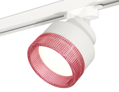 Комплект трекового светильника с композитным хрусталем XT8101042 SWH/PI белый песок/розовый GX53 (A2524, A2105, C8101, N8486)