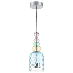 814002 Люстра BELLE LED 1х8W 400LM АЛЮМИНИЙ/МУЛЬТИКОЛОР 3000K Lightstar