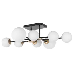 815380 Люстра CROCO 8х40W E14 ЧЕРНЫЙ МАТОВЫЙ/ЗОЛОТО Lightstar