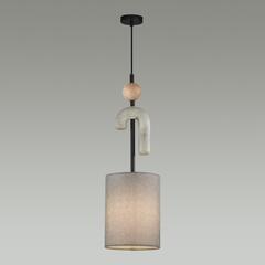 5410/1A MODERN ODL_EX24 115 черный матов./серый/металл/полирезин/ткань Подвес E14 1*40W BAGEL