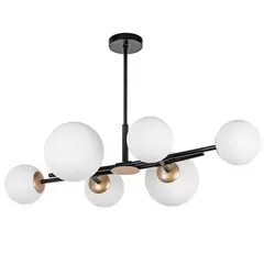 815460 Люстра CROCO 6х40W E14 ЧЕРНЫЙ МАТОВЫЙ/ЗОЛОТО Lightstar