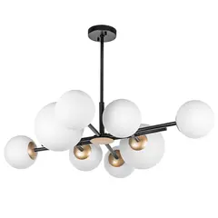 815480 Люстра CROCO 8х40W E14 ЧЕРНЫЙ МАТОВЫЙ/ЗОЛОТО Lightstar