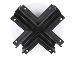 Коннектор х-образный для встраиваемого шинопровода Magnetic GL3358 BK черный 170*170*46,8