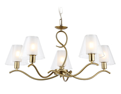 Светильник подвесной LH57091/5 BS/FR латунь/белый матовый E14/5 max 40W D690*790