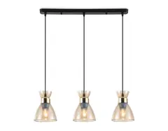 Светильник подвесной TR3404/3 BK/FGD/TI черный/золото/янтарь E27/3 max 60W 550*135*1000
