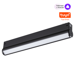 359953 PORT черный Трековый светодиодный светильник диммир. со сменой цв.температуры, пульт ДУ/Tuya Smart Life LED 18W 90-240V VECTOR