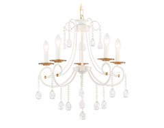 Светильник подвесной TR4916/5 WH/GD белый/золото E14/5 max 40W D550*860