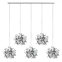 L5PL721134 Подвес пятерной линейный EXTRA 5x3x5W(led) G9  (721134 - 5 + 572164 -1) ХРОМ Lightstar