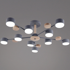 03758-0.3-10 GREY+WOOD GX53 светильник потолочный