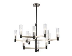 Светильник на штанге LH55505/12 SN/BK/CL сатин никель/черный/прозрачный E14*12 max 40W D860*905