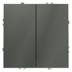VLS020106 Выключатель встраиваемый VOLTUM S70 двухклавишный 10А, (титан) (ТМ Maytoni)