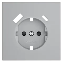 VLS001016 Накладка для розетки с заземлением и защитными шторками, с USB A+C, S70 (серый). (ТМ Maytoni)