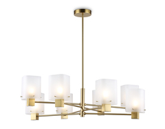 Светильник подвесной LH57033/8 BS/SM латунь/дымчатый E14/8 max 40W D830*710