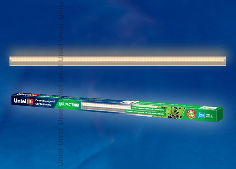 ULI-P10-18W/SPFR IP40 SILVER Светильник для растений светодиодный линейный, 560мм, выкл. на корпусе. Спектр для фотосинтеза. TM Uniel.
