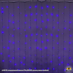 A-943 BL/W FLASH сведодиодный занавес 2*2м 300LED, провод темно-зелёный