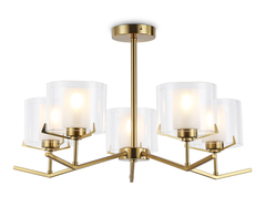 Светильник подвесной LH57007/5 BS/FR латунь/белый матовый E14/5 max 40W D690*390