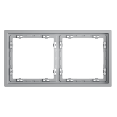 VLS100216 Рамка пластиковая VOLTUM S70 на 2 поста, (серый). (ТМ Maytoni)