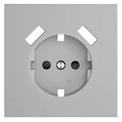 VLS000916 Накладка для розетки с заземлением и защитными шторками, с USB A+A, S70 (серый). (ТМ Maytoni)