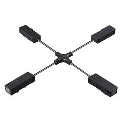 135315 PORT NT25 206 черный Гибкий токопроводящий соединитель "X" IP20 90-240V VECTOR