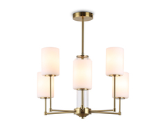 Светильник подвесной LH56215/6 BS/FR латунь/белый матовый E27/6 max 60W D600*600