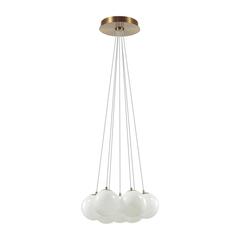 7109/7 MIDCENT ODL26 Подвесной светильник  металл/стекло/бронза/белый IP20 E14 7*5W  220-240V MAGIA