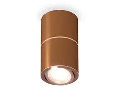 Комплект накладного поворотного светильника XS7404080 SCF/PPG кофе песок/золото розовое полированное MR16 GU5.3 (C7404, A2073, C7404, N7005)