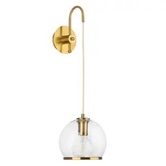 729611 Бра SFERICO 1х40W E27 ЛАТУНЬ/ПРОЗРАЧНЫЙ Lightstar