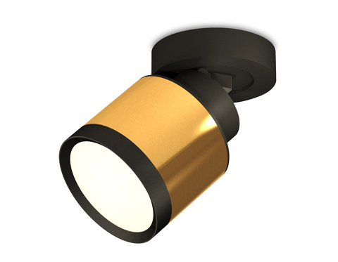 Комплект накладного поворотного светильника XM8121001 PYG/SBK/PBK золото желтое полированное/черный песок/черный полированный GX53 (A2229, A2106, C8121, N8113)