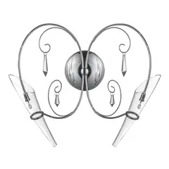 755624 Бра SCARABEO 2х35W G4 12V ХРОМ хрусталь+стекло Lightstar